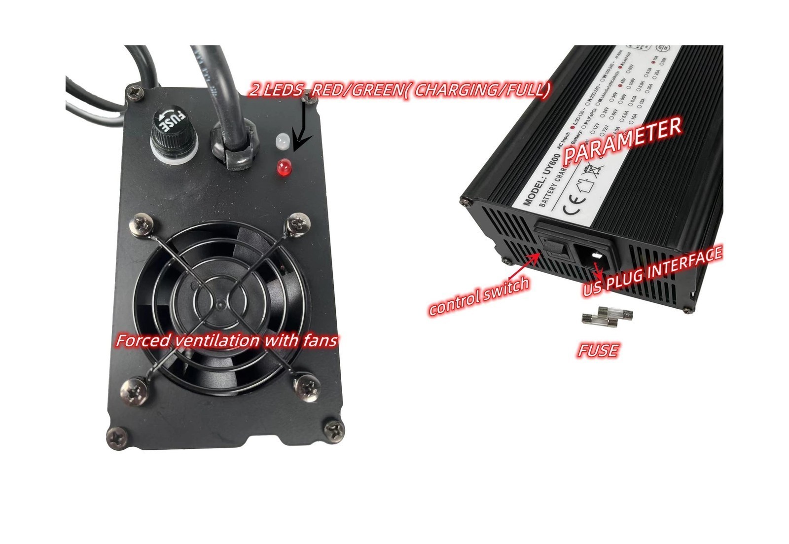 48V 10A Golf Cart Charger – Fit For Yamaha G29 2007+
