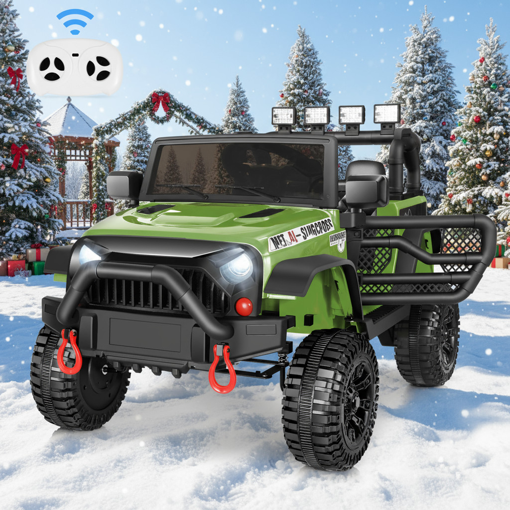 Kids Ride On Car Trucks 12/24V Electric Toy+Music LED Light Remote Control Gift-