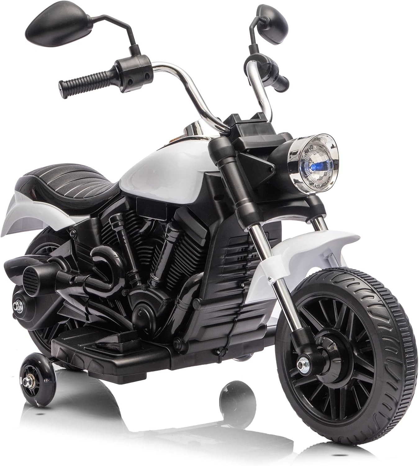 12V Electric Motorcycle for Kids,3-Wheel Ride On Toy w/Detachable Training Wheel
