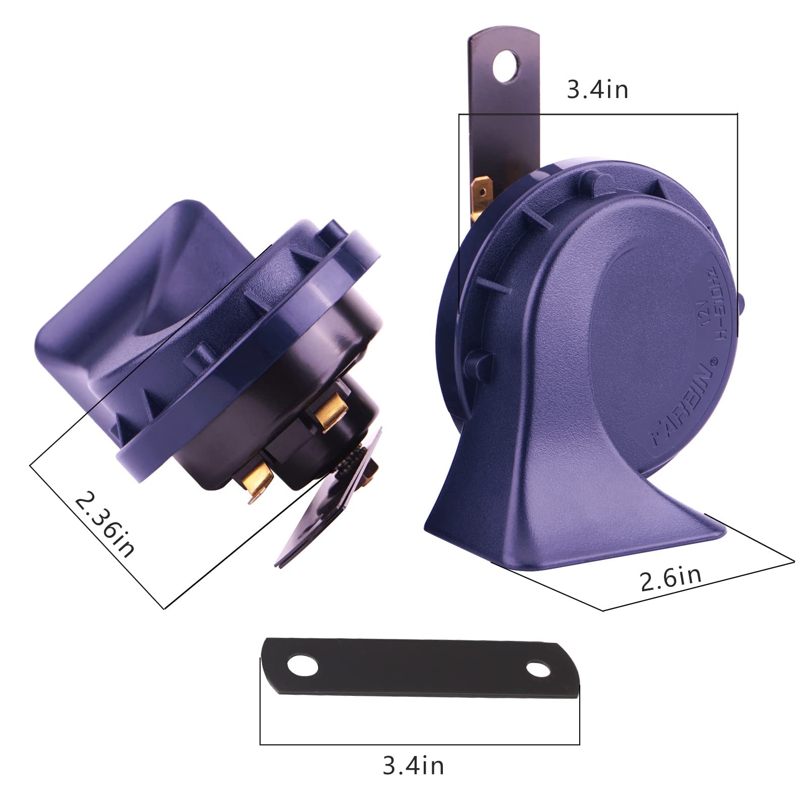 Blue Motohorn,12V Train Horn for Car 130dB,Super Loud Horn for Truck,Dual Ton…