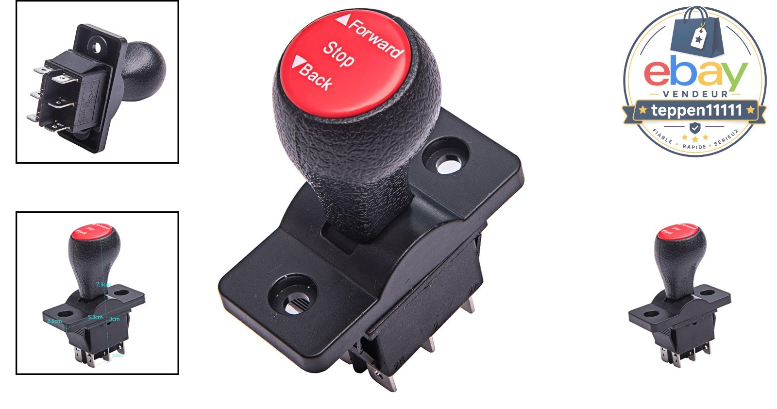 Forward Handle Gear Switch 3-Way Push Button Electric Ride-On Car Parts