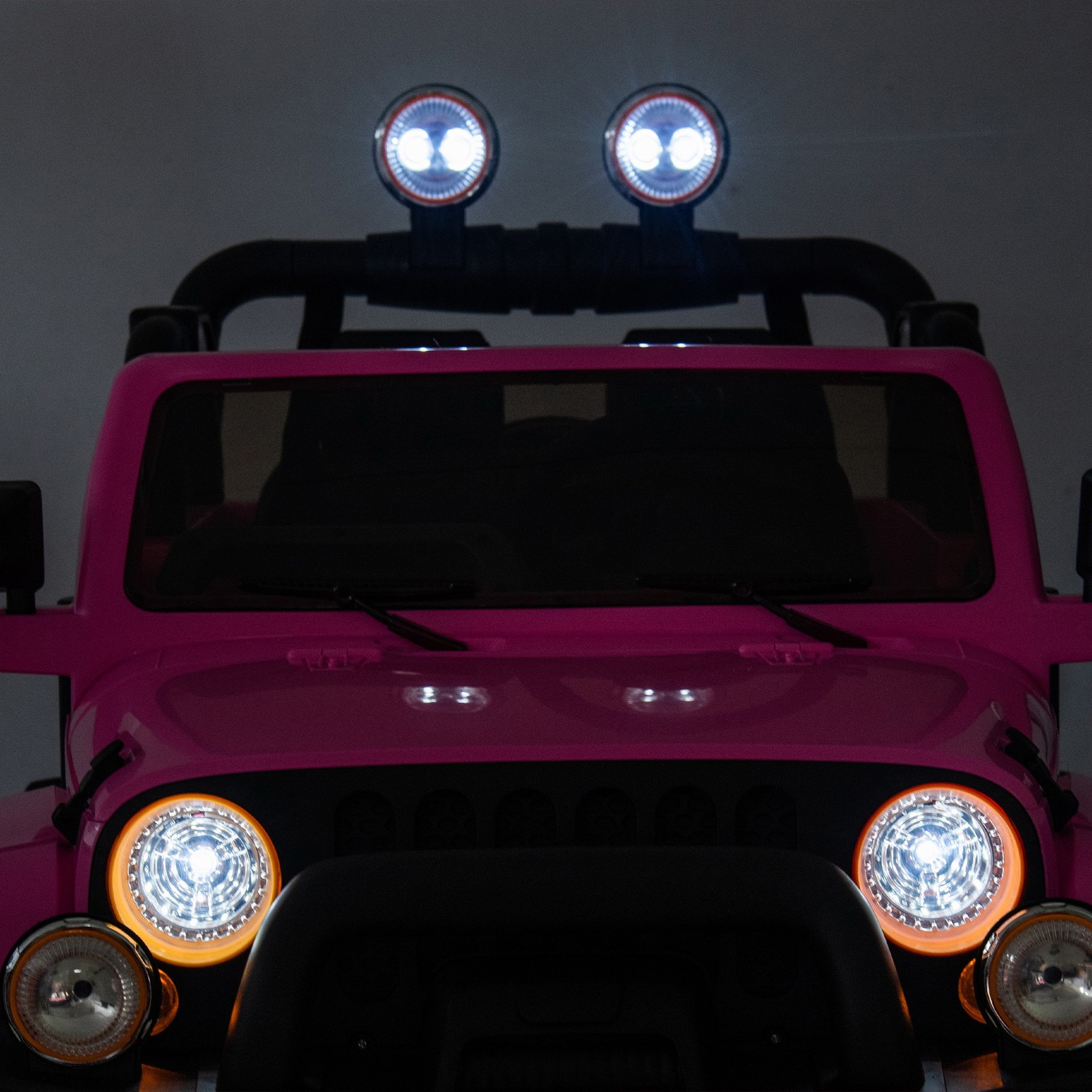 24V 2-Seater Off-Road Ride On Wrangler Jeep Toy Car Parent RC Control LED Music