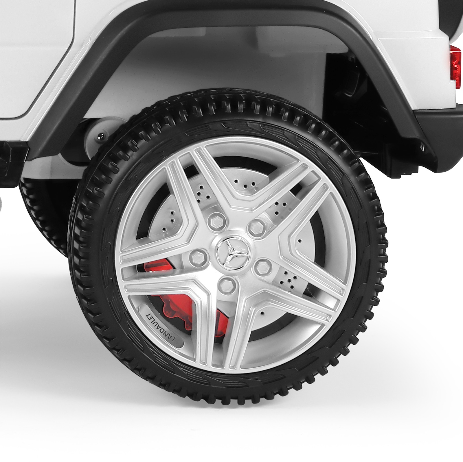 12V Battery Kids White Ride On Car Electric Mercedes-Benz Truck w/LED,MP3,Remote