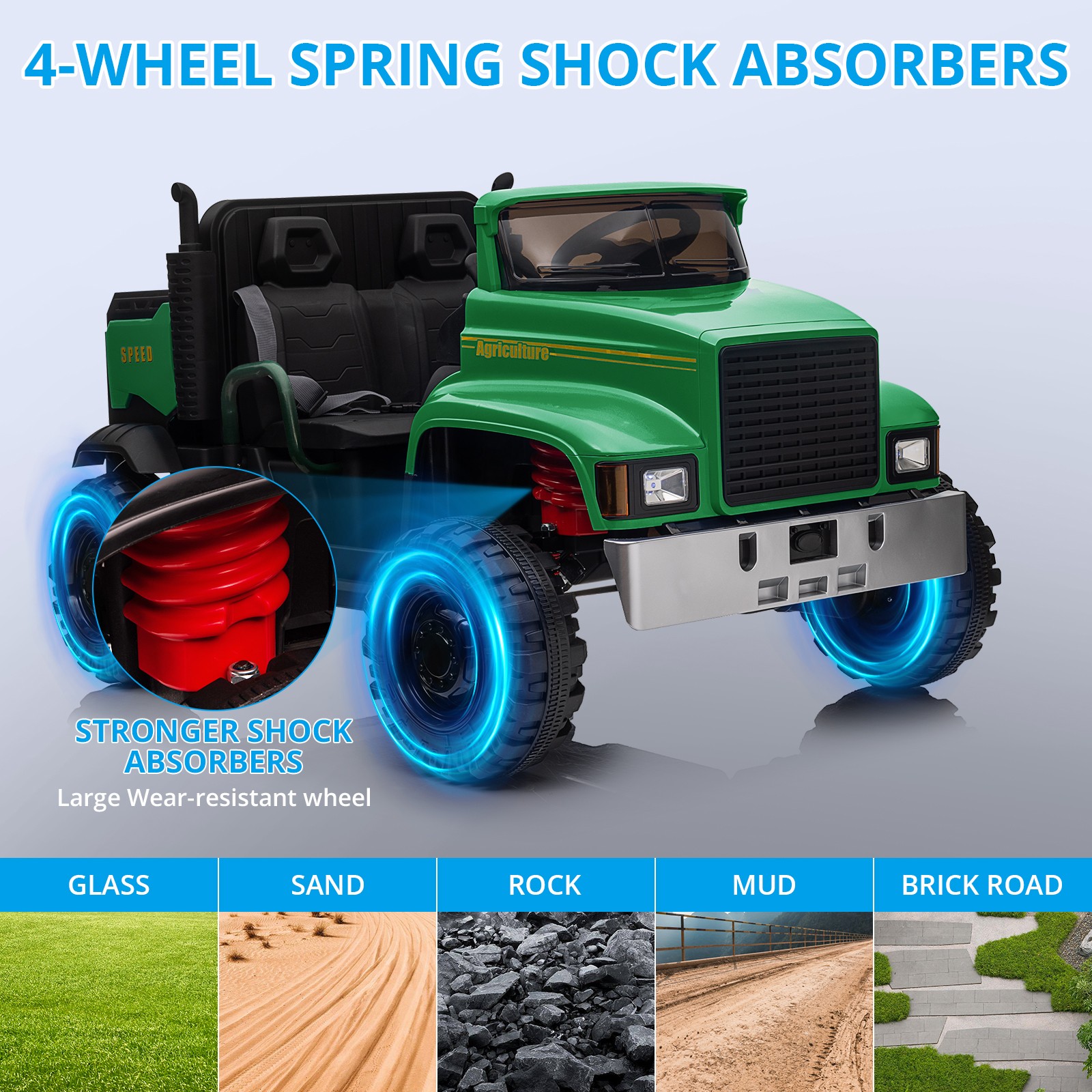 24V Electric UTV Ride-On Car with Dump Bed for Kids,4 x 200W Motors with RC New