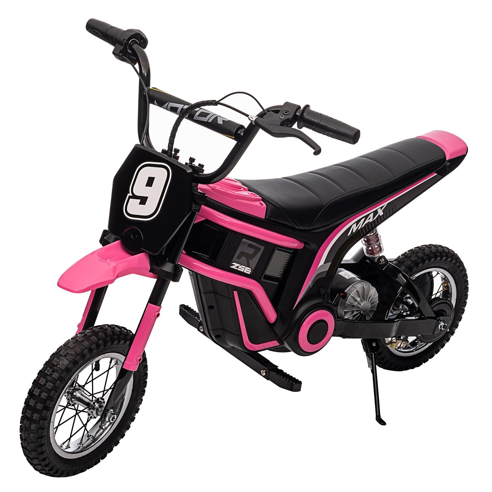 24V Ride on Pink Motorcycle 5-12 Kid Electric Dirt Bike High Speed Off-Road Toys