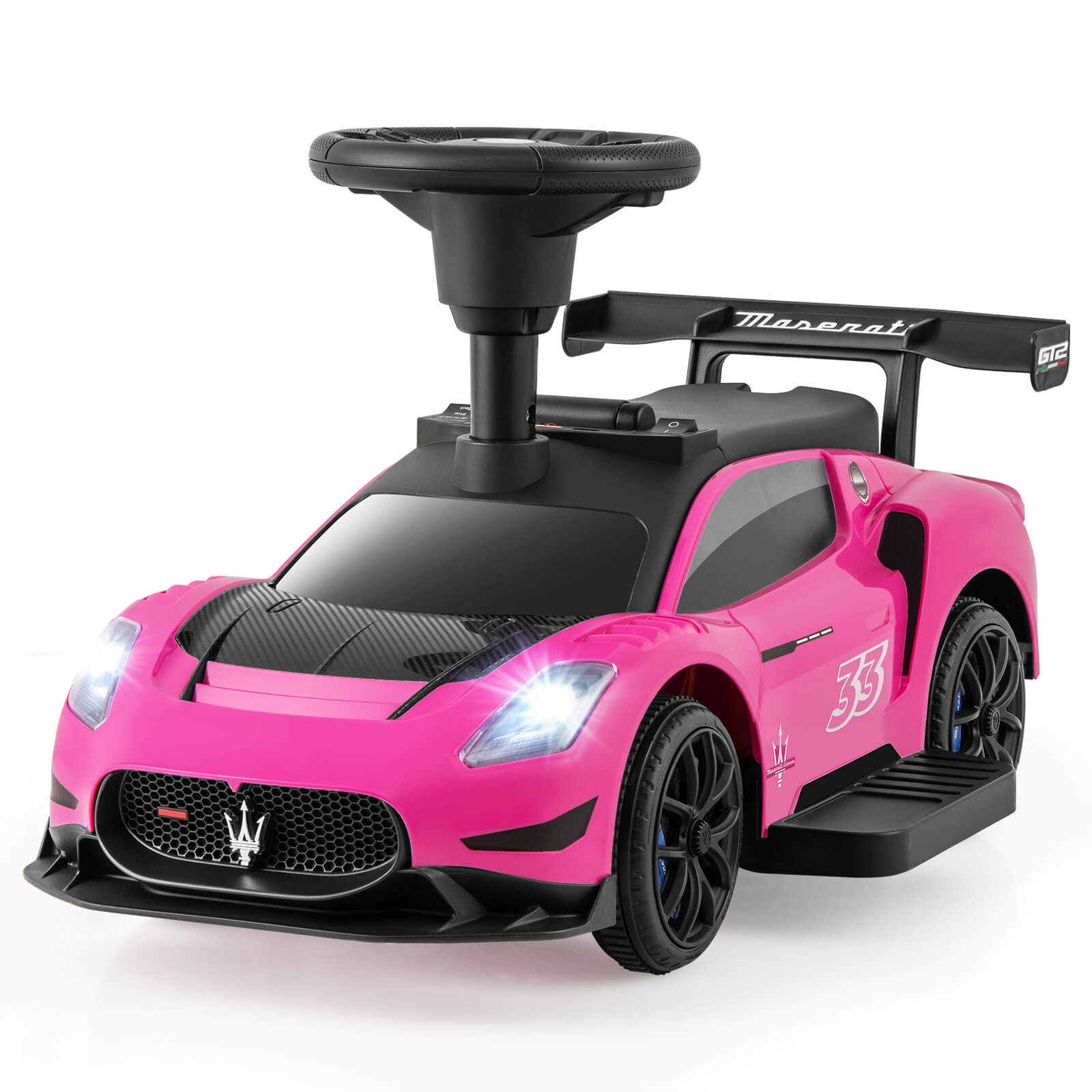 Electric Kids Ride on Push Car Maserati Licensed Foot to Floor Push Car w/Horn