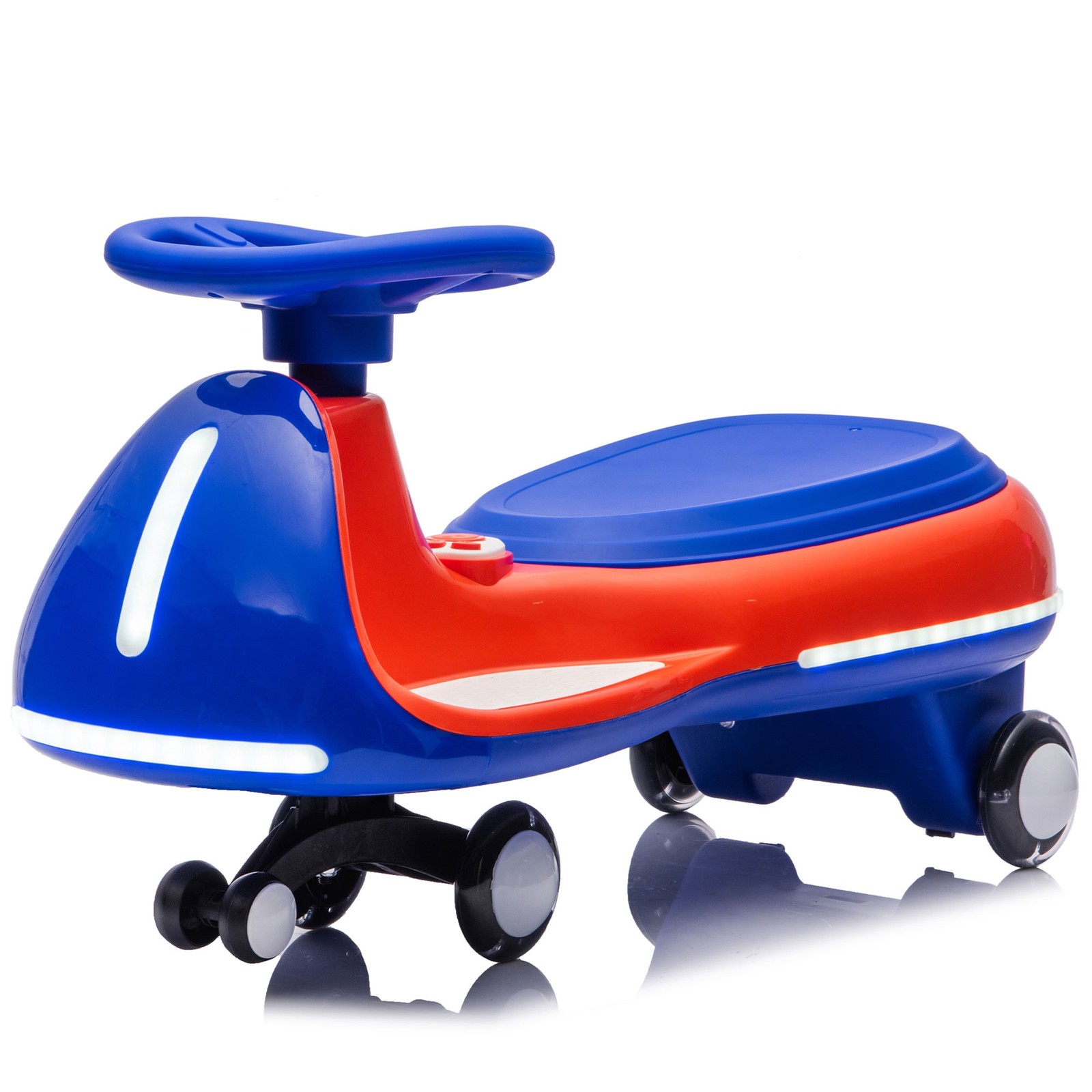 12V Kids Electric Wiggle Car with Pedal 2-in-1 Twist Car with Wireless Music