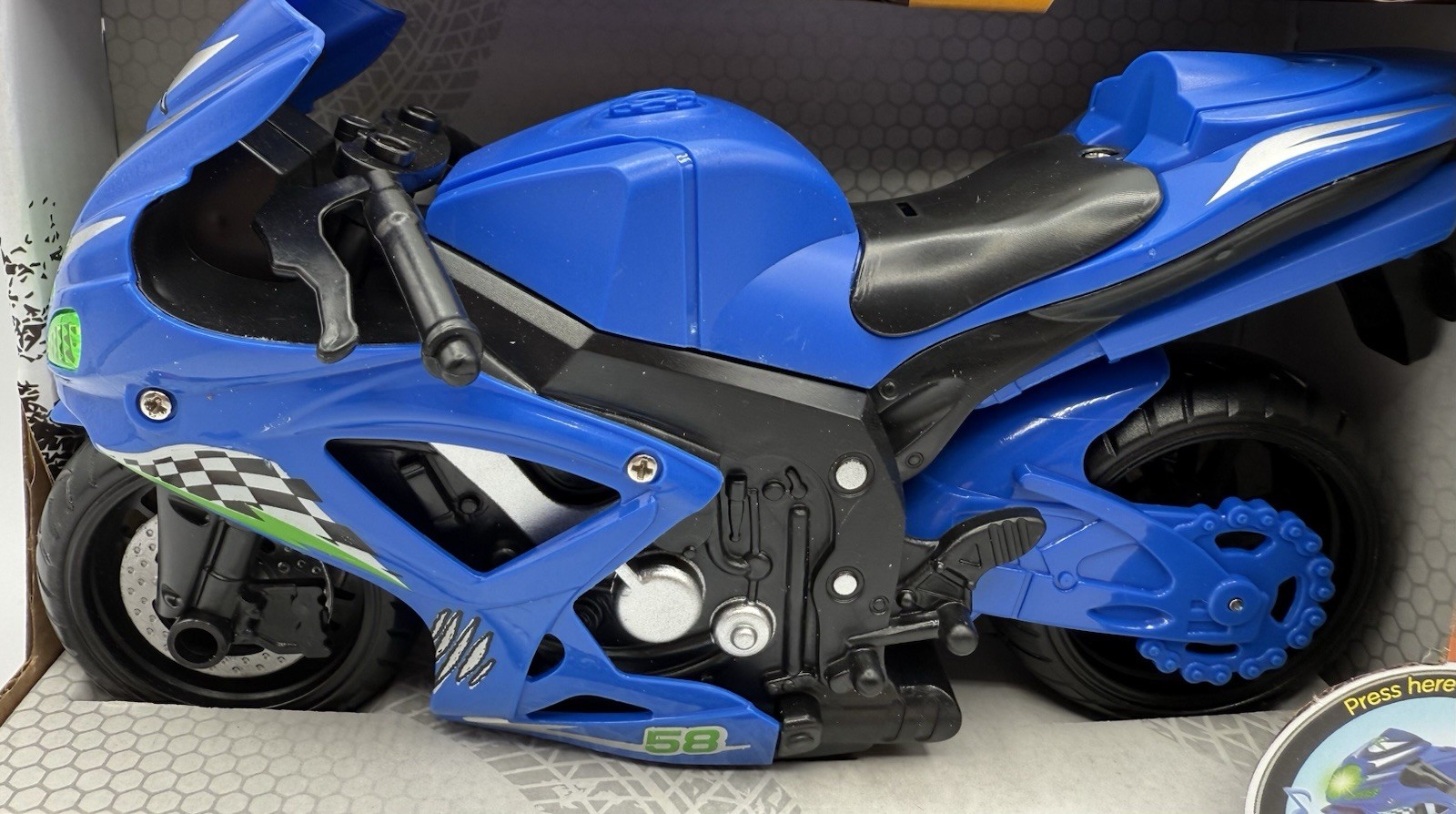 Raxx Wheel Motorcycle Light And Sound Friction Blue By Fenicalcan New