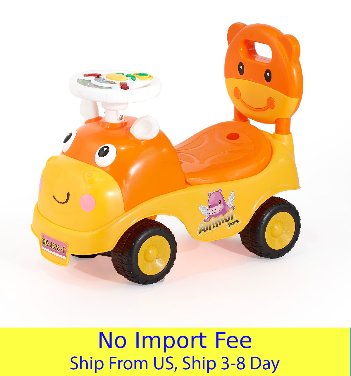 Ride On Toddler Push Car 19-36 Months Horn Music Under Seat Storage 48.5 lbs Foo