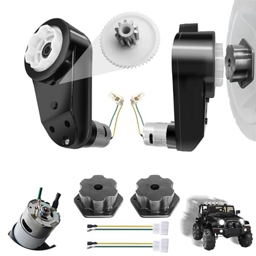 2PCS High Speed 24V RS555 35000RPM Fast Steel Gears Motor Gearbox for Black