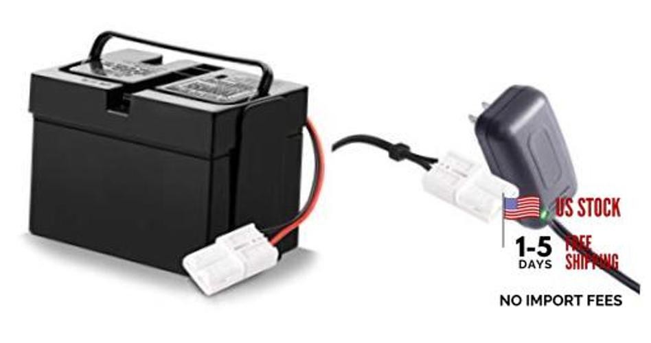 12V Battery and Charger Combo Set for Rollplay Chevy Silverado GMC Sierra