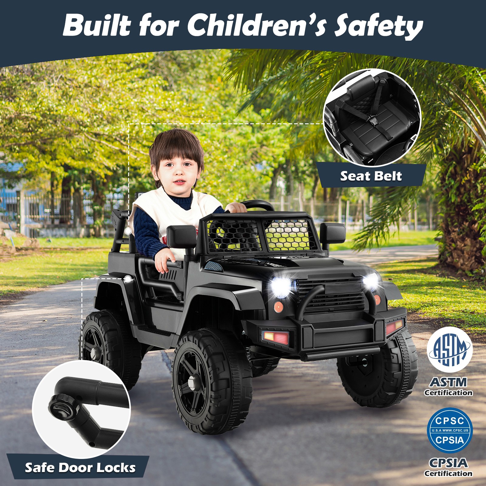 12V Kids Ride On Truck Car Electric Vehicle Remote w/ Music & Light