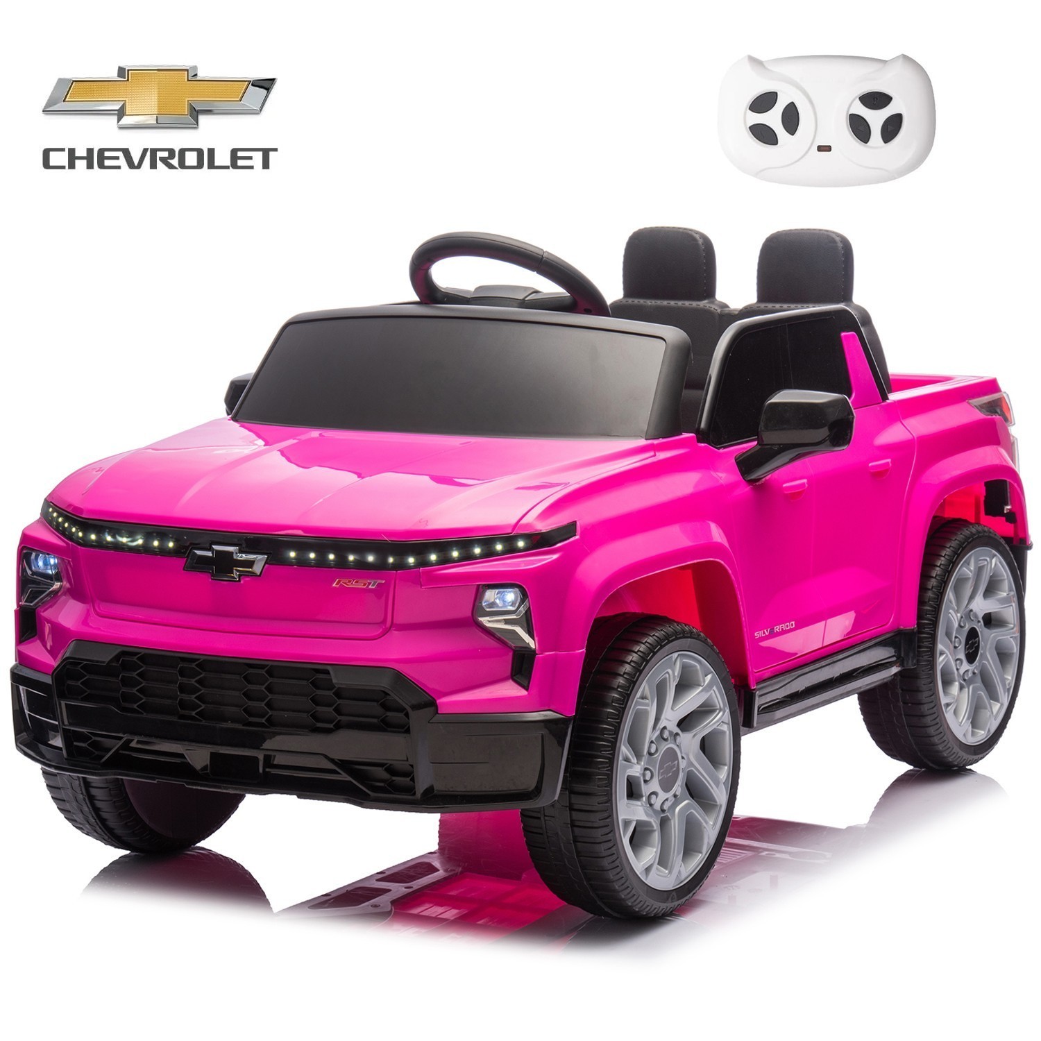 Kids Ride on Truck Licensed Chevrolet Silverado Electric Car Toy with Remote