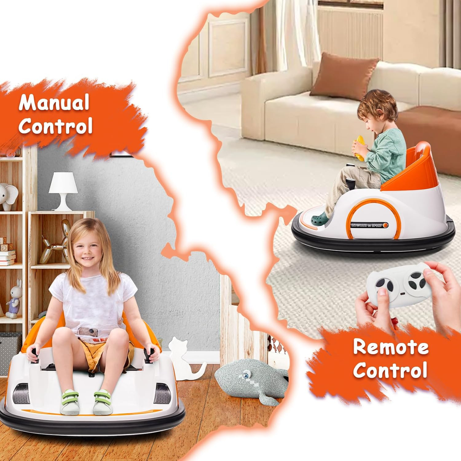12V Kids Ride on Bumper Car Electric Vehicle for Toddlers Ride on Toy Bumping Ca