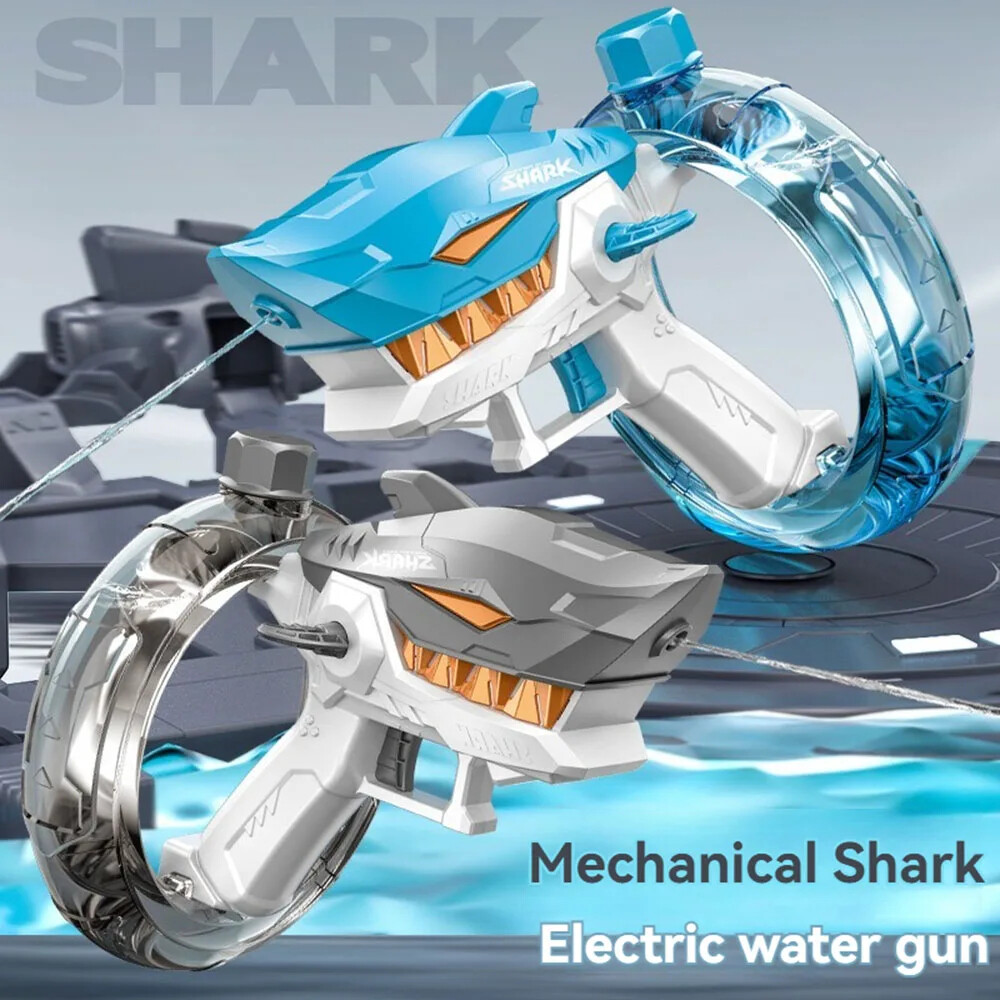 New Shark Electric Water Gun Toys Fully Automatic Continuous Fire Water Gun Larg