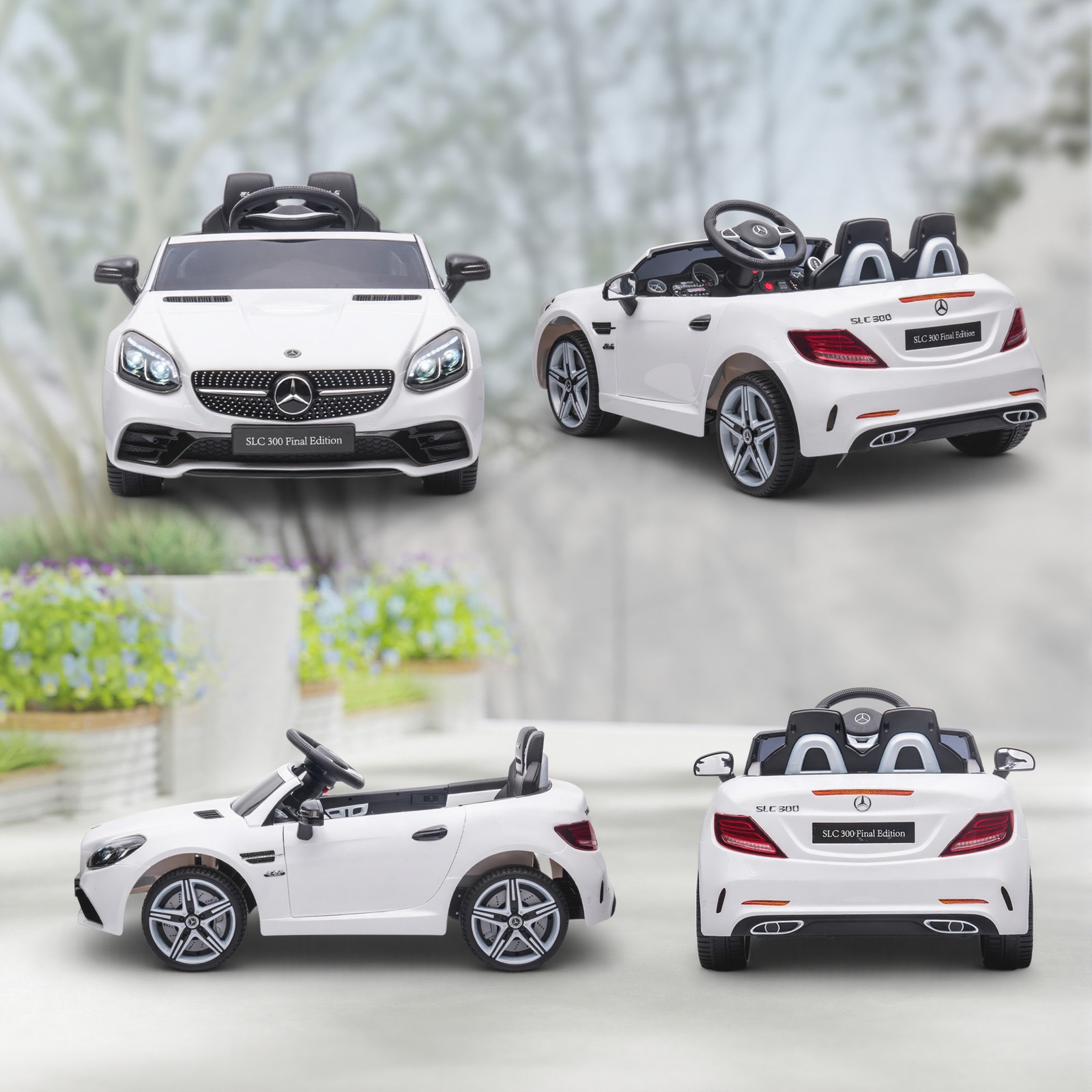 12V Ride On Toy Car for Kids with Remote Control, White