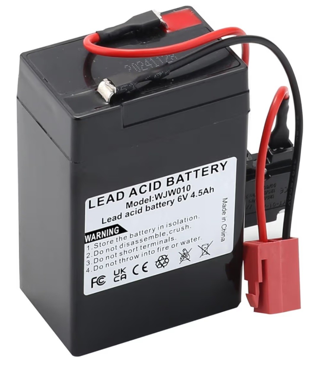 6V 4.5Ah Lead Acid Rechargeable Battery, Replacement Battery Compatible with…