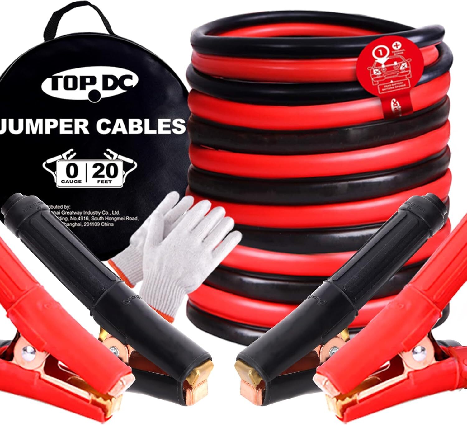 Jumper Cable Battery Charger Clamps For Car SUV Vans Trucks Heavy Duty 16/25 FT