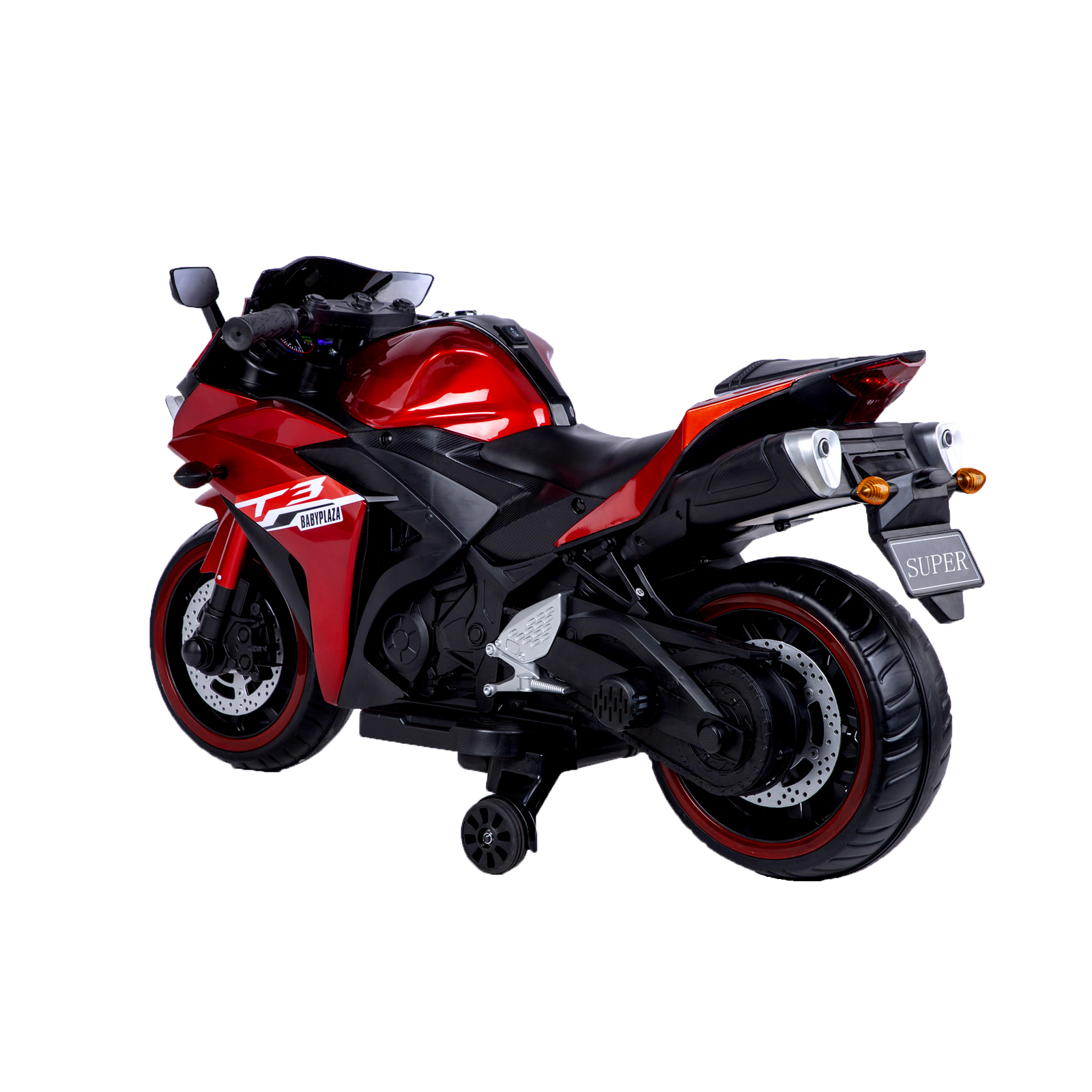 12V 7Ah Kids Motorcycle Ride on Toy for 3-6 Years Boys Girls w/ Training Wheels