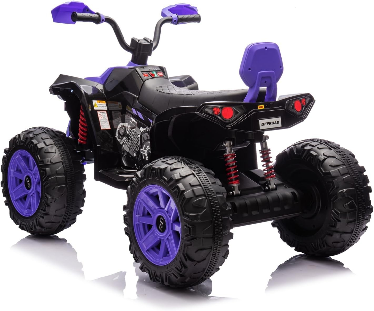 24V Kids Electric ATV 2 Seats,Dual 500W Motors, LED, Music Player, Bluetooth USB