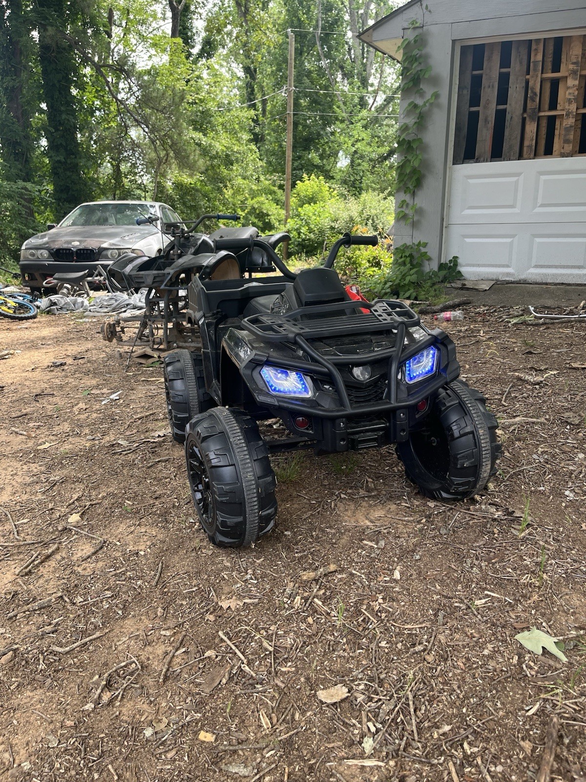 Hyper XLR800 Battery-Powered Ride-On ATV 4-Wheeler Black Ages 4-7