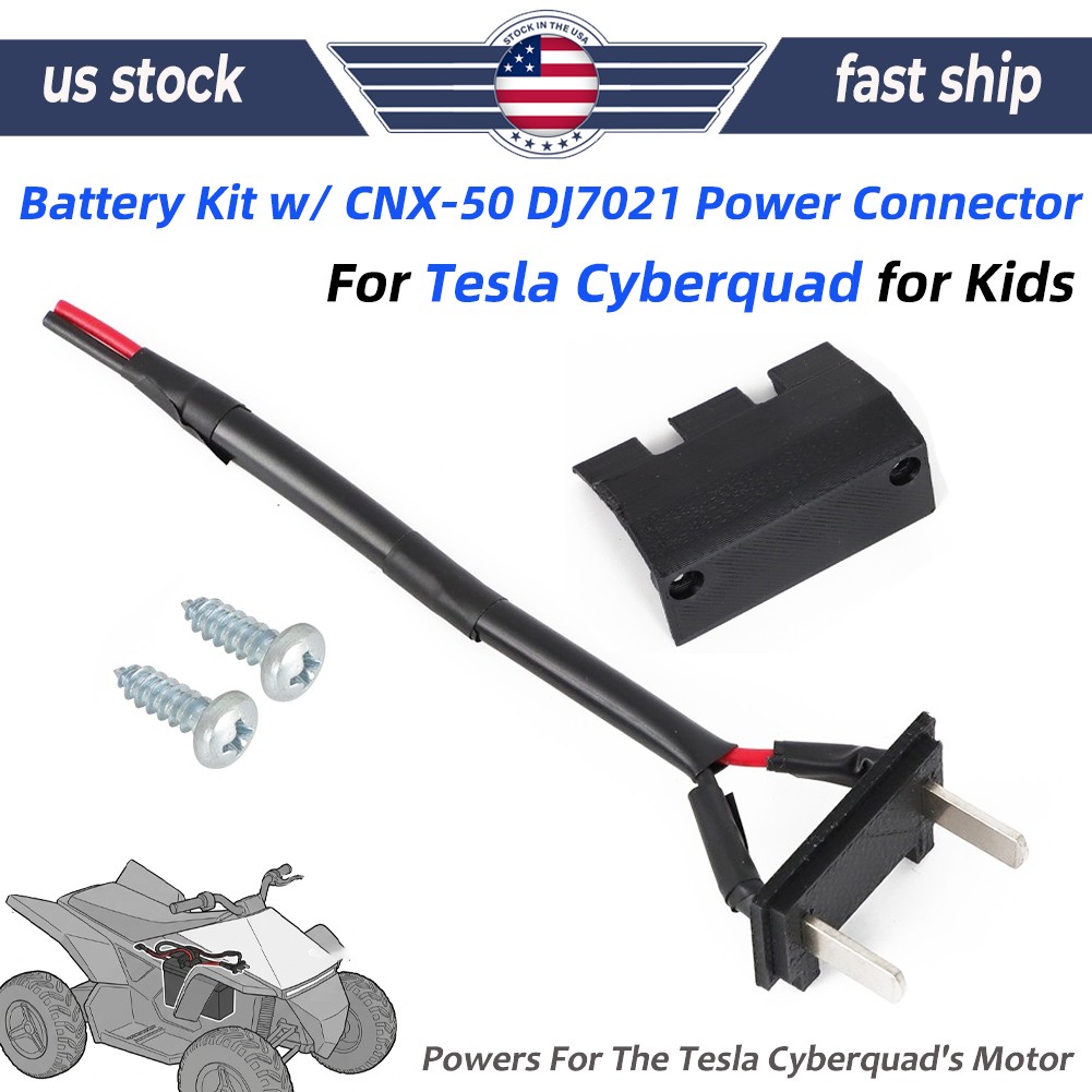 Battery Kit w/ Power Connector & Bracket For Kids Tesla Cyberquad CNX-50 DJ7021