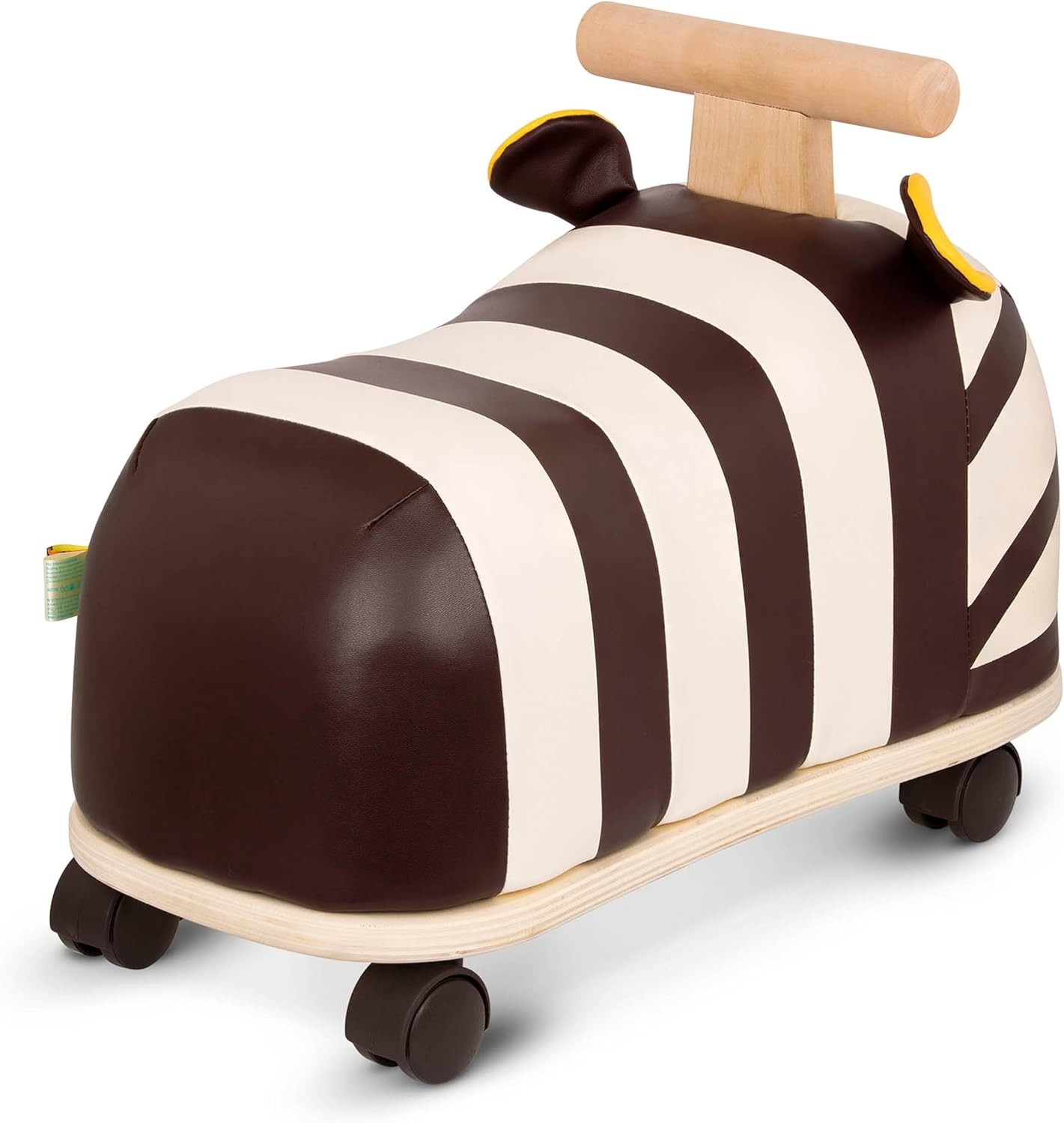 B. toys – Ride – On Zebra – Ride – On Toy for Toddlers – Soft Seat – Wooden Toys