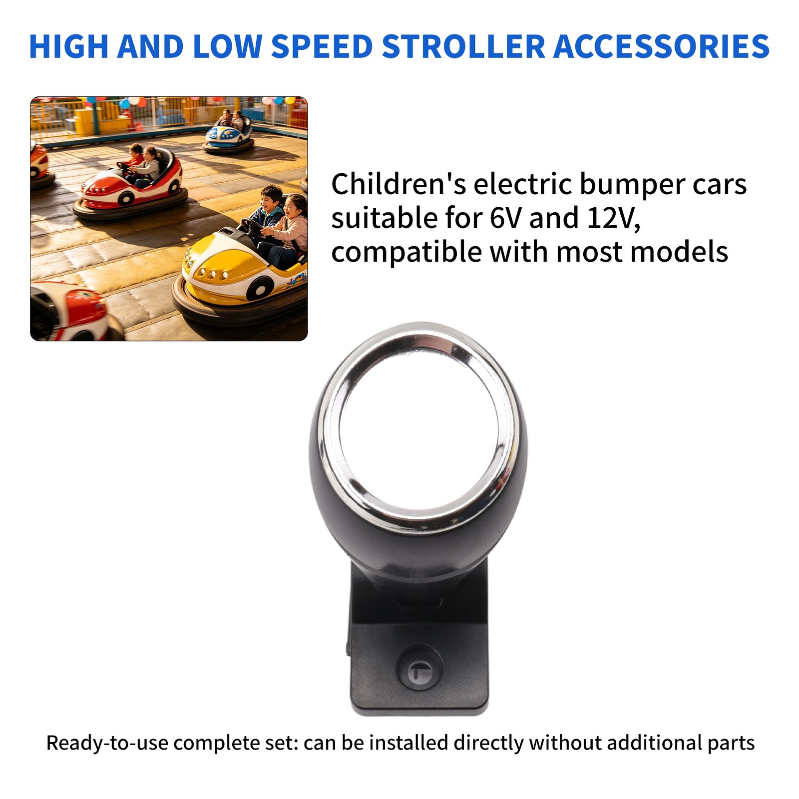 2Pcs Children’S Electric Car Joystick Toy Bumper Car Forward Reverse on3781