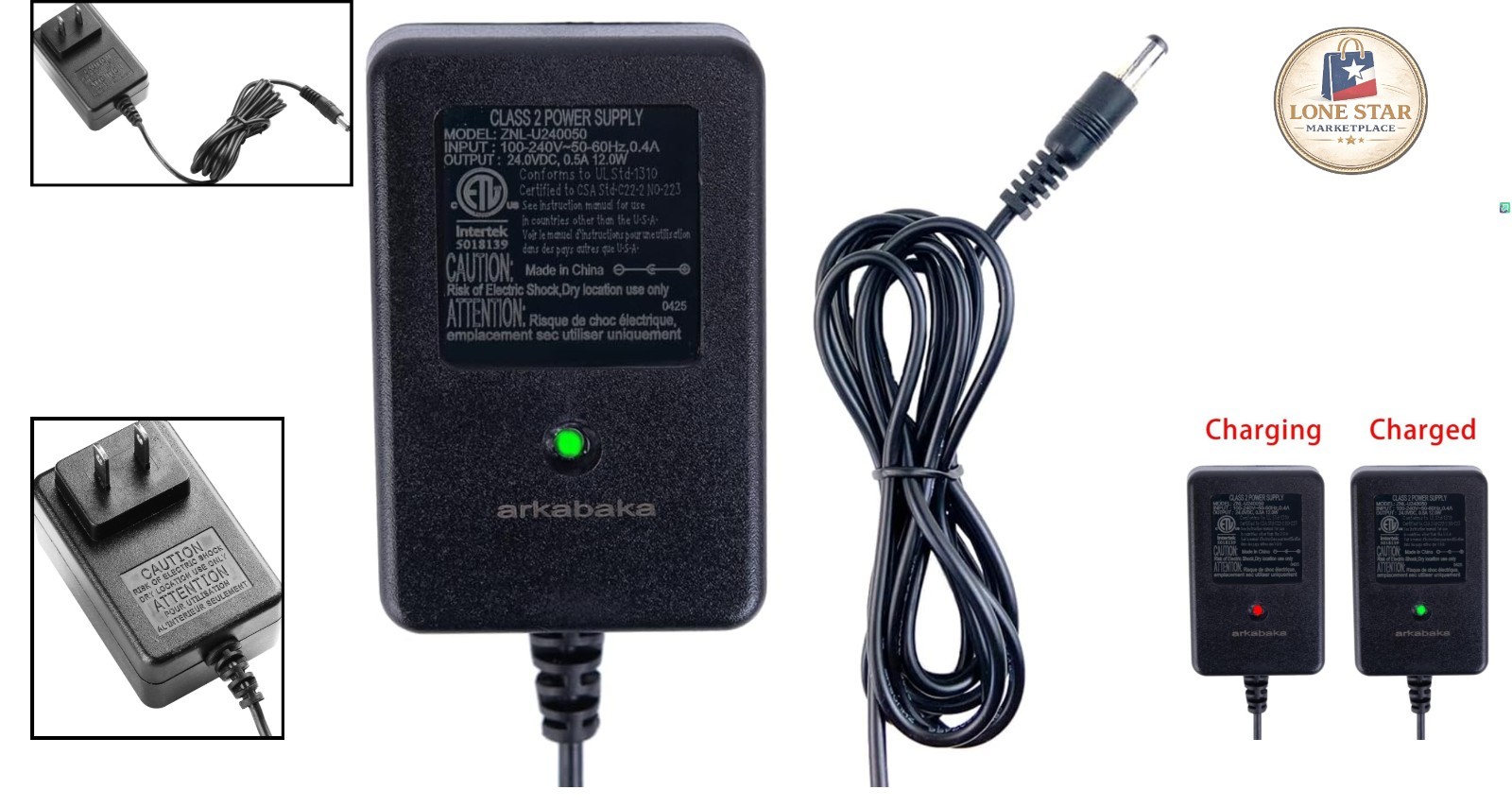 LED Display 24V Charger for Ride-On Toy Cars – Supports Lead-Acid Batteries