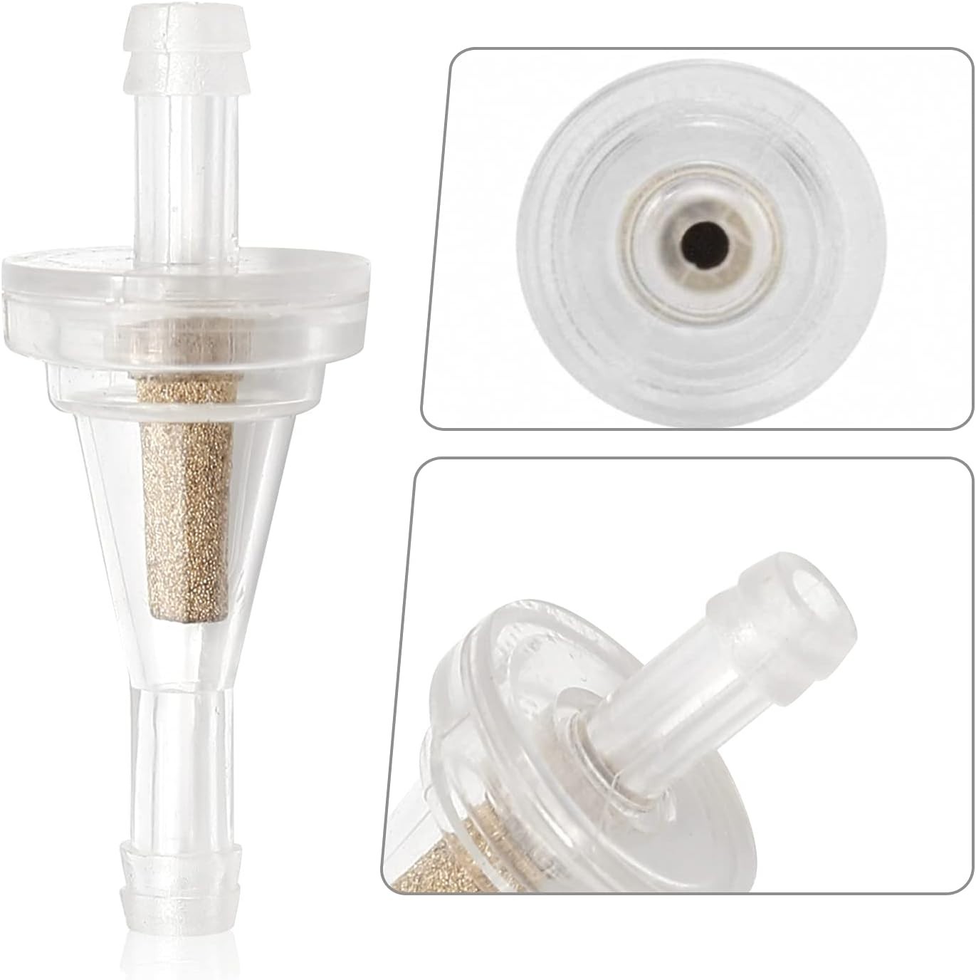 10Pcs 1/4 Inch Motorcycle Clear Gas Inline Fuel Filter Replacement for Dirt B…