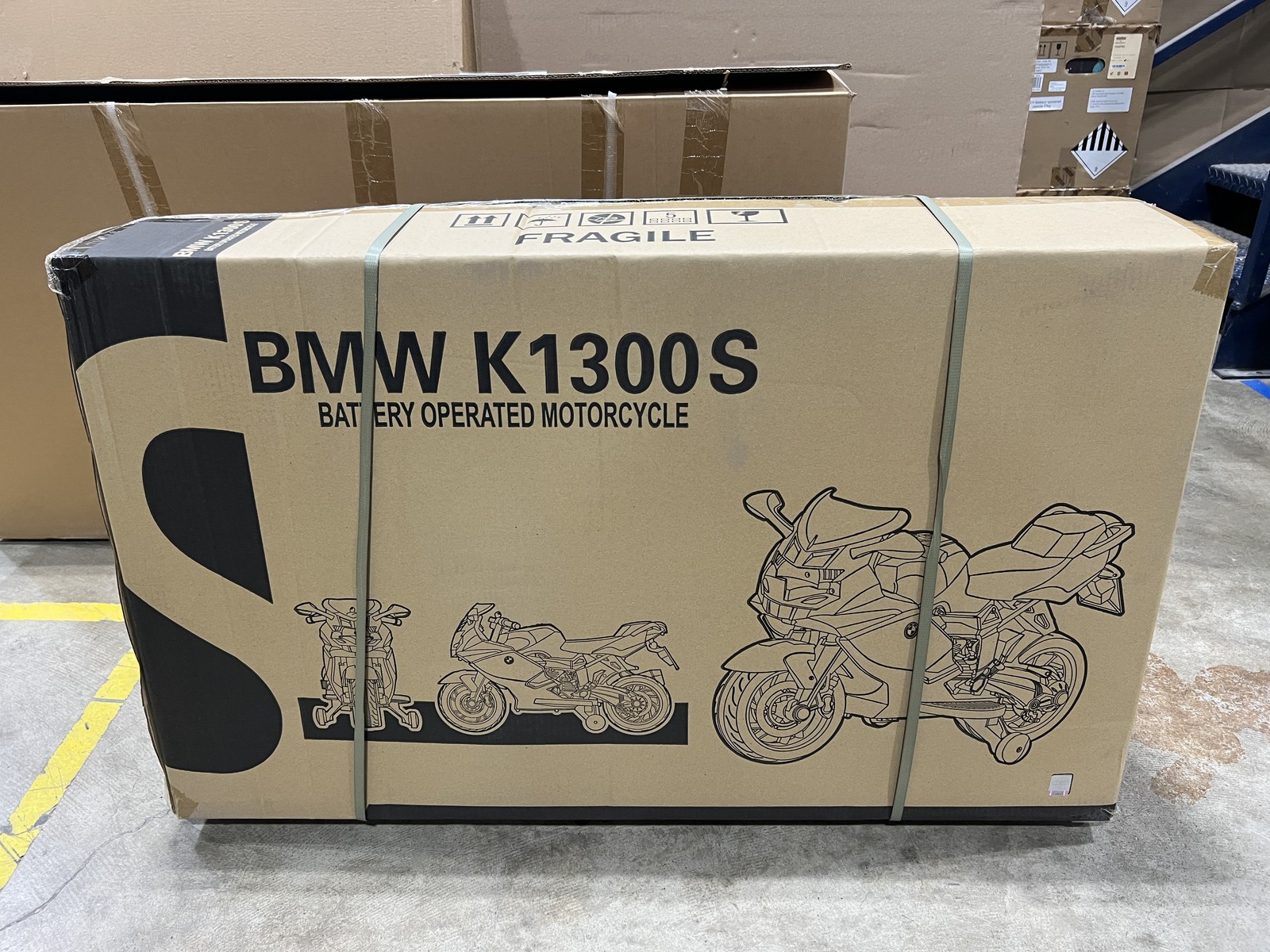 Luxury BMW K1300S 12V Ride-On Bike Blue