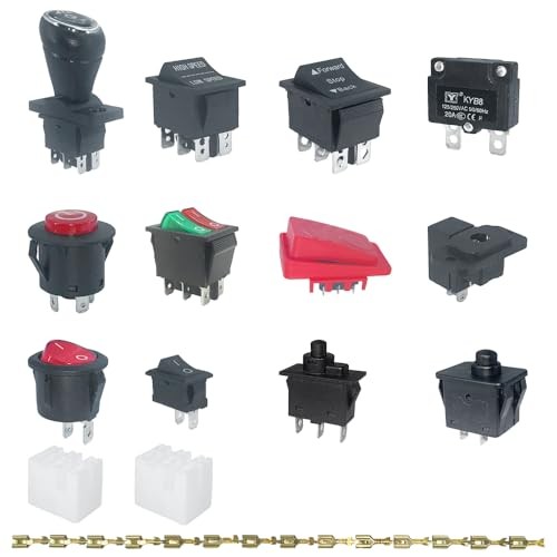 14PCS Set of Switch Kit for Power Wheels Kid’s Ride on Toys Replacement Parts,