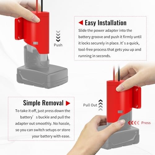 2-Pack Power Wheel Battery Adapter for Milwaukee 12V – 30A Fuse, 12AWG Wire, DIY