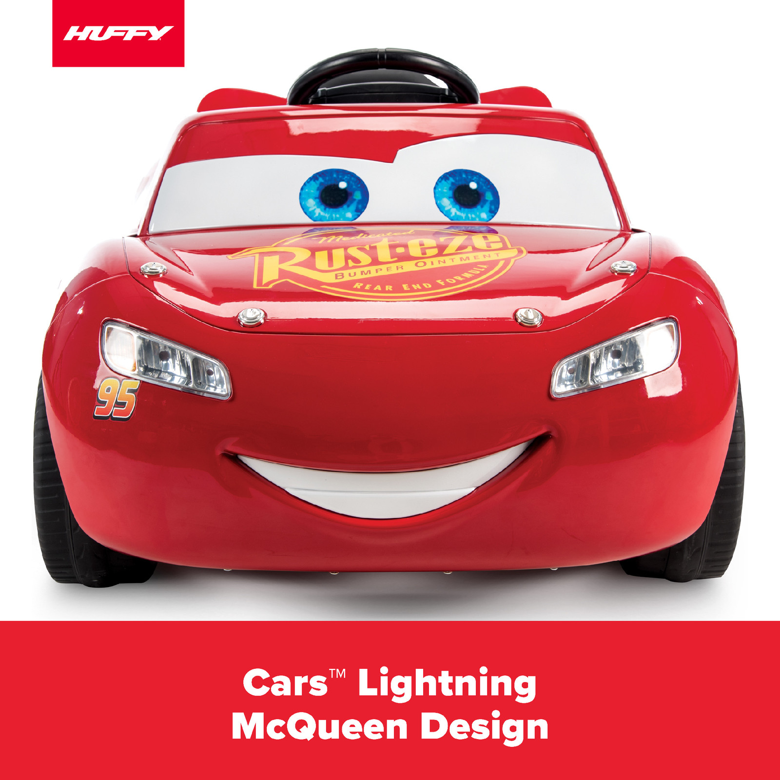 Huffy Disney Lightning McQueen 6V Battery-Powered Ride-On for Kids 3+