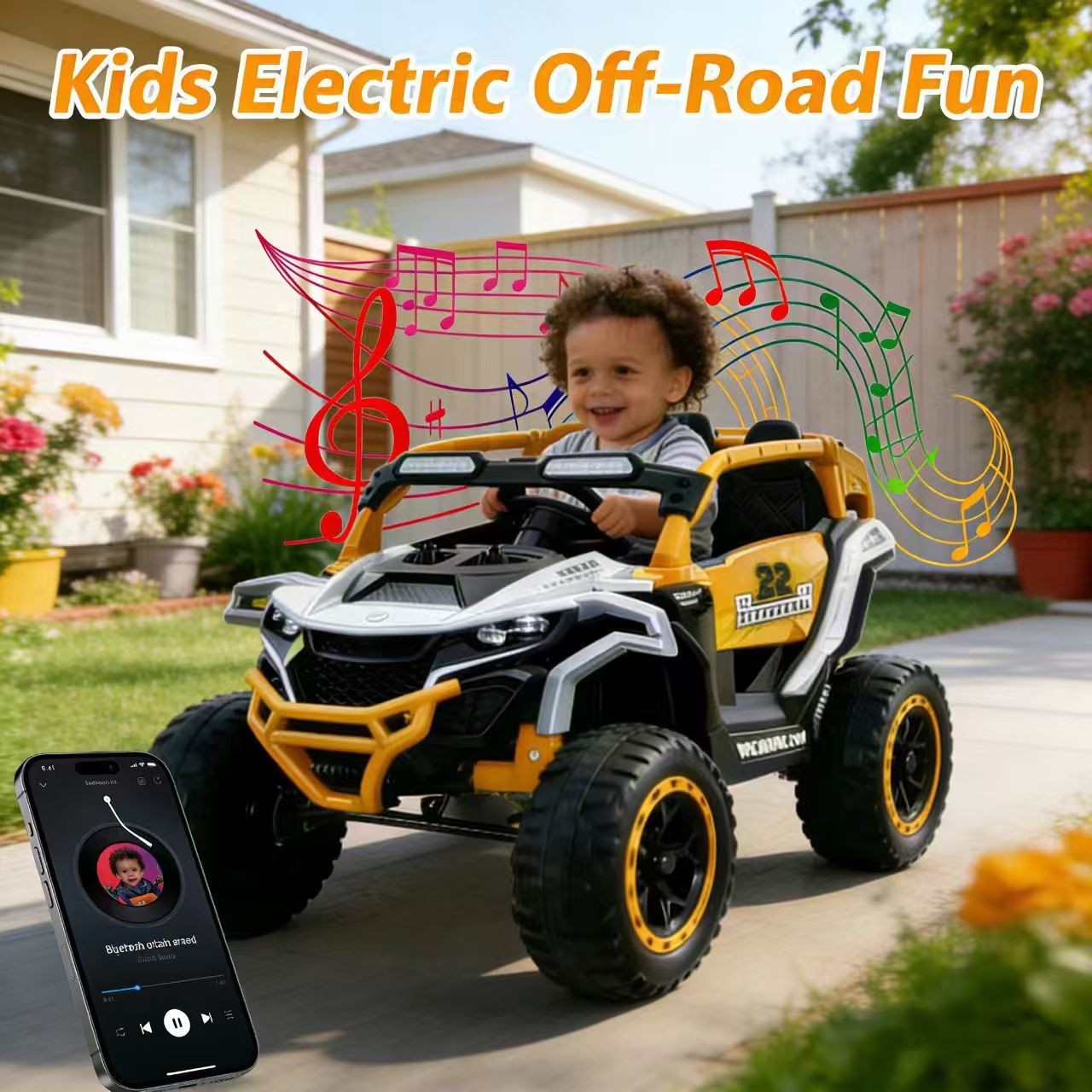 12V Ride on Car Kids UTV 2 Seater Electric Truck Vehicle Toy with Remote Music