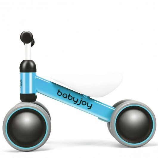 Baby Balance Bike for 2 Years Old Boys Girls No Pedal 4 Wheels-Blue – Color: Blu