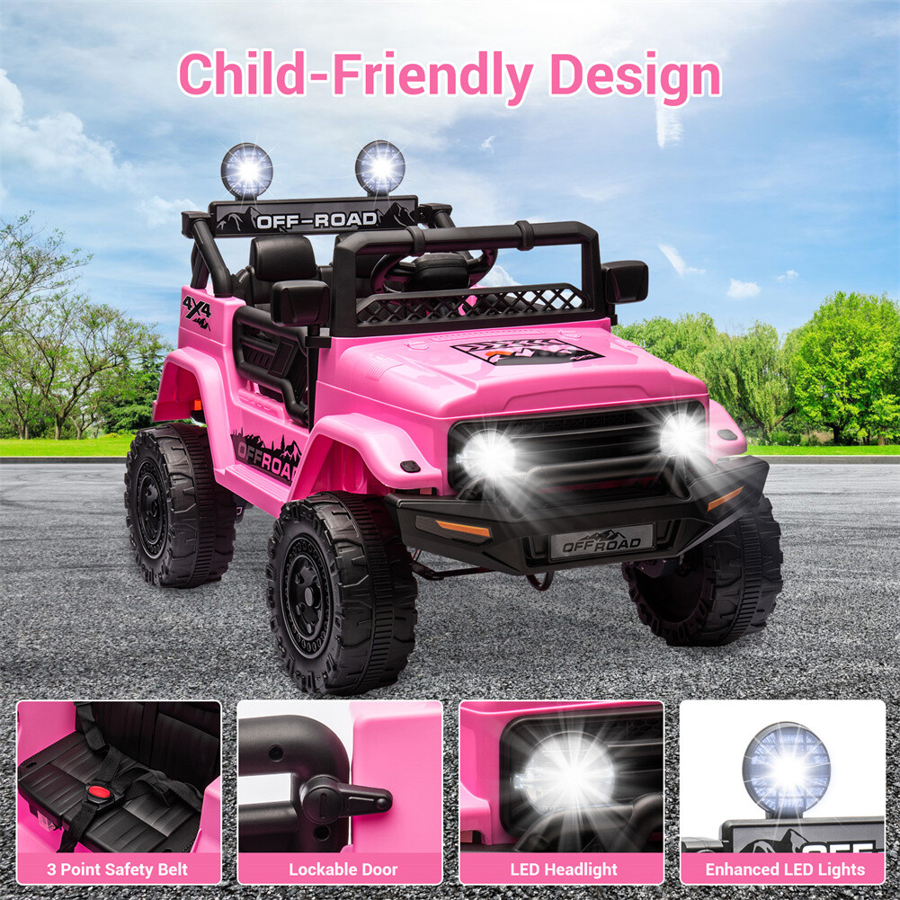 12V Kids Ride On Car 2 Seater Electric Vehicle Toy Truck Jeep w/Remote Control