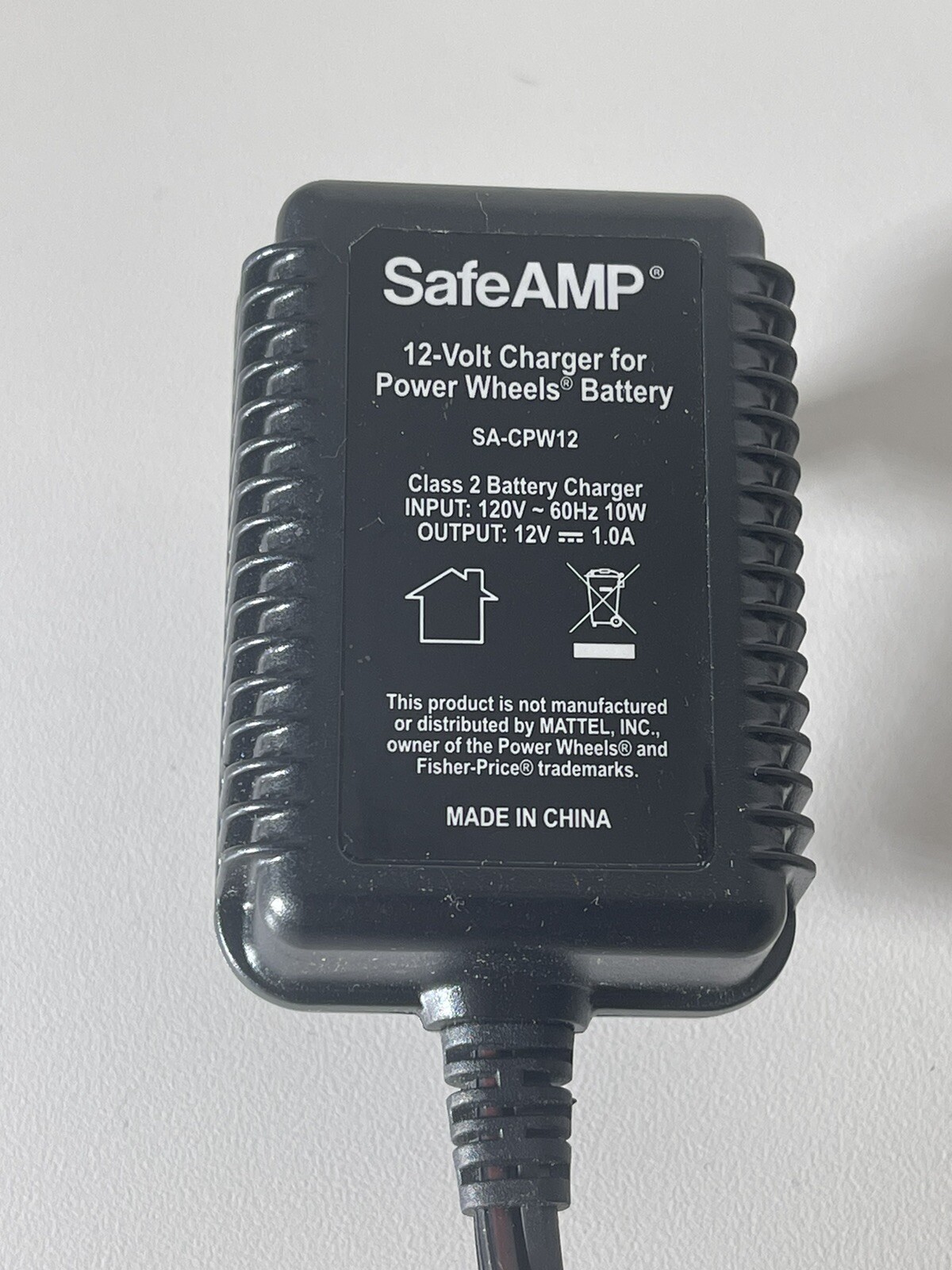 Safe Amp Power Wheels charger SA-CPW12 12v black plug