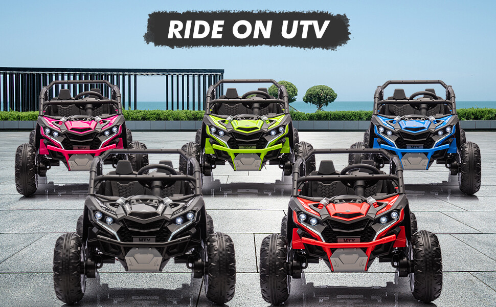 24V 2 Seater Ride On Car Truck Toys,Kids Ride on UTV with Parents Remote Control