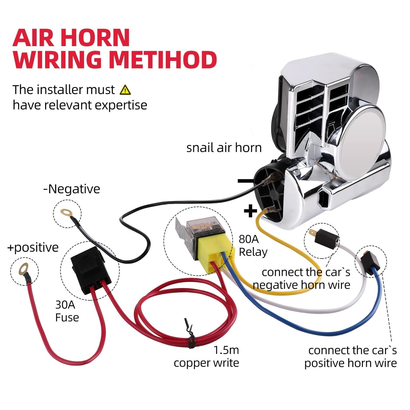 Motorcycle Air Horn Kit 12V 150db Super Loud Car Horn, with Air Compressor an…