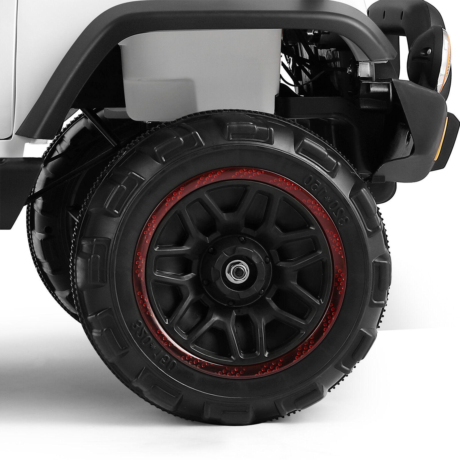 12V Battery 3 Speeds Kids White Ride On Car Truck w/ RC+MP3+LED Light+USB+Cover