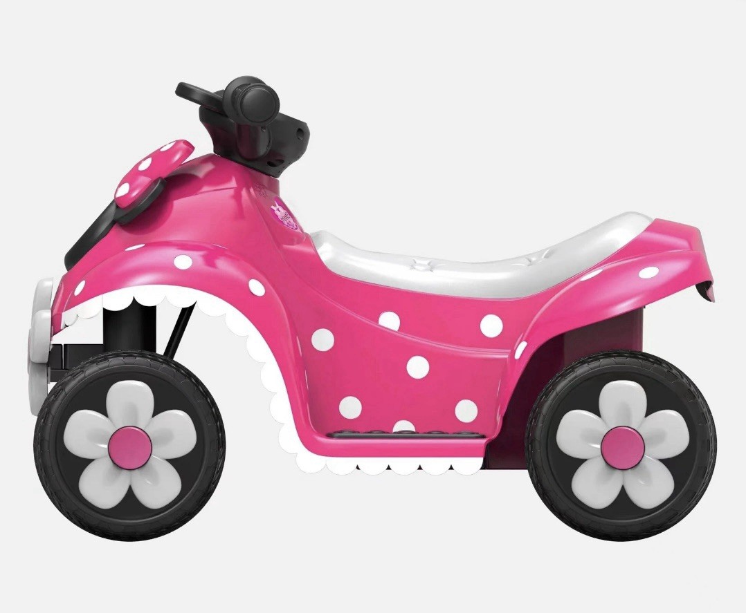 6V Minnie Mouse Quad Battery Powered Kids Ride-On 2 MPH Realistic Horn Ages 3+