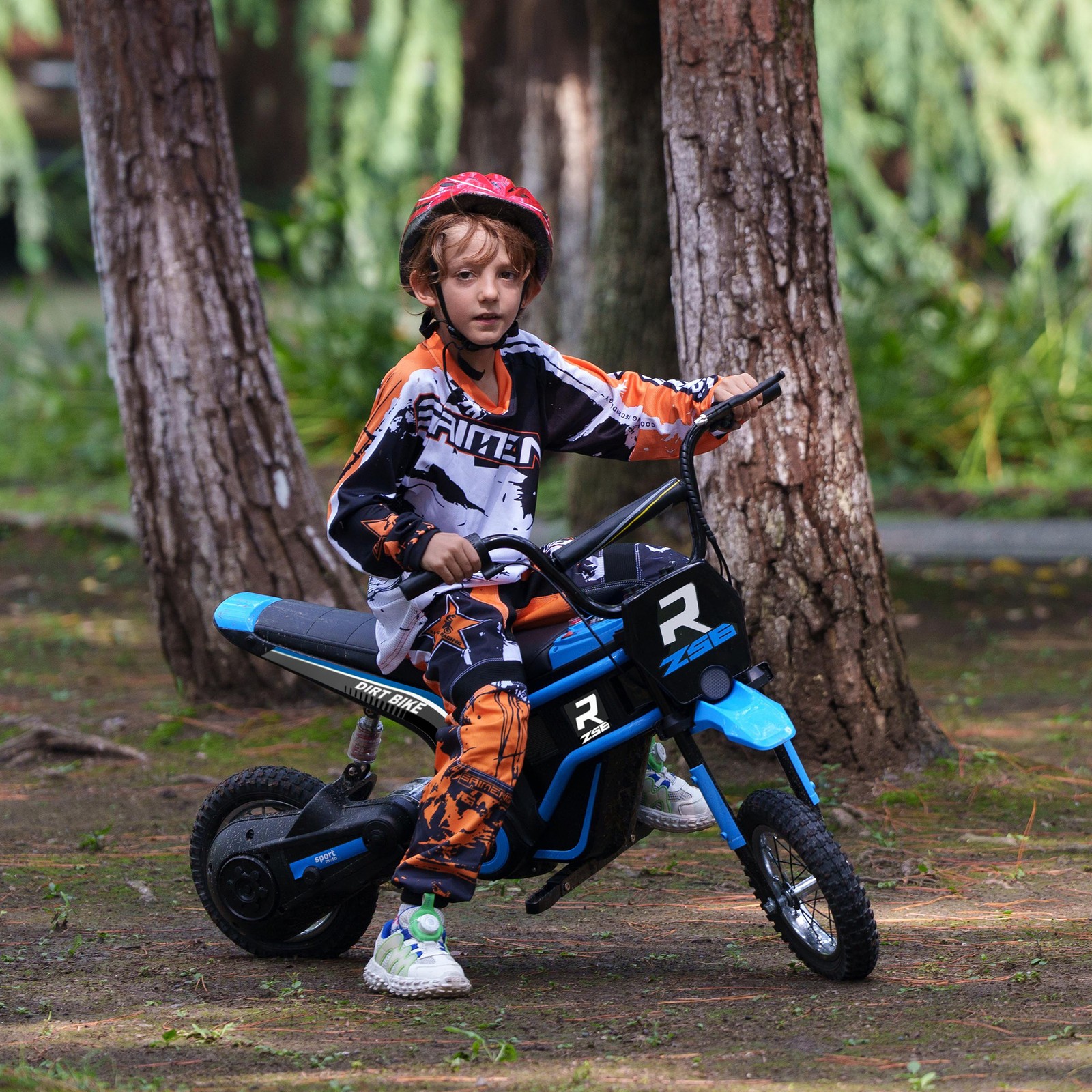 24V 350W 15 MPH Electric Dirt Bike Motorcycle w/ Twist Grip, Blue