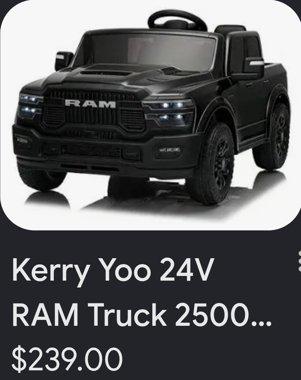Kerry Yoo 24V RAM 2500 Battery Powered Ride-On Truck Toy, Cars & Vehicles