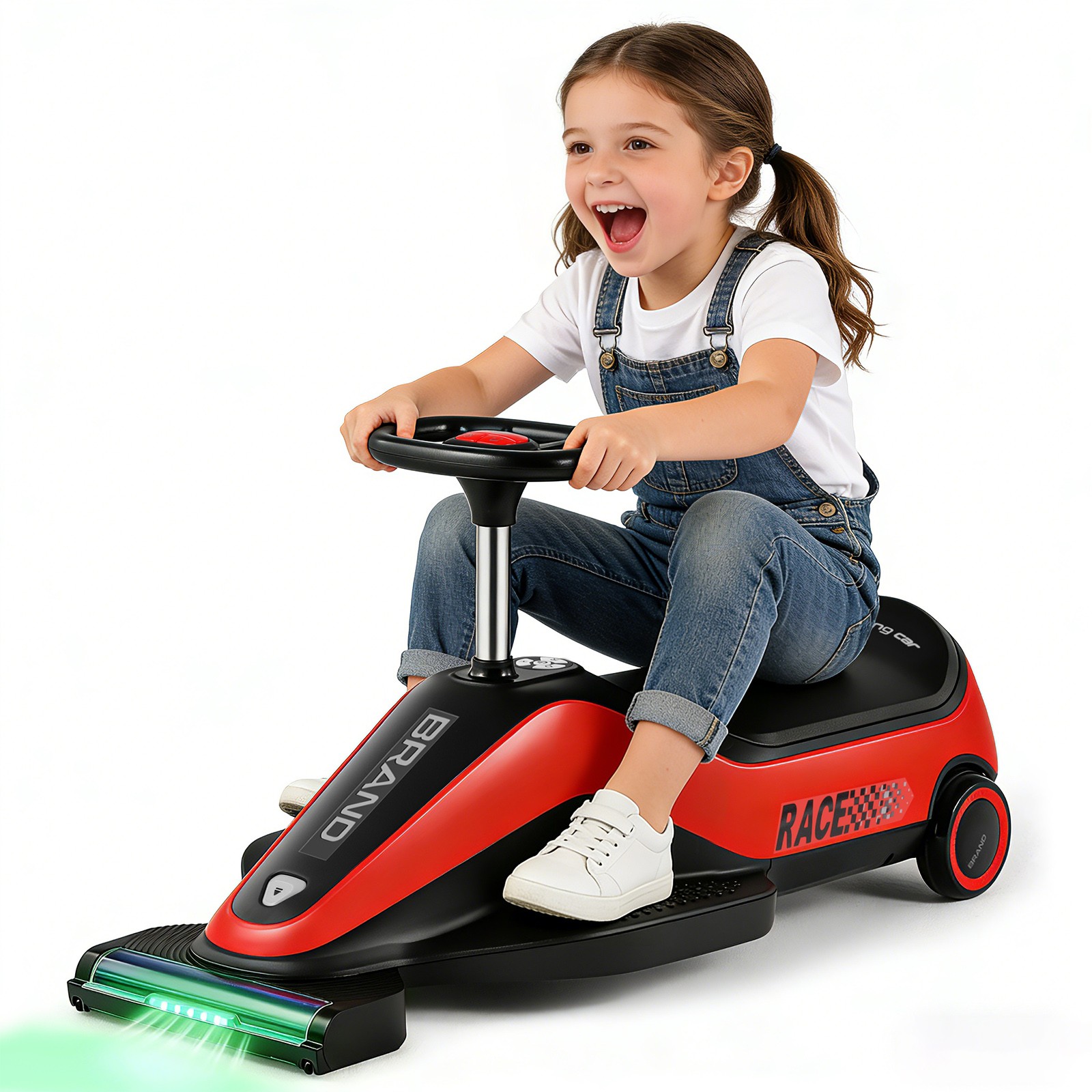 New 2in1 12V Kids Ride On Car Go Kart with Vacuum Cleaning,2 Speeds,Music,Lights