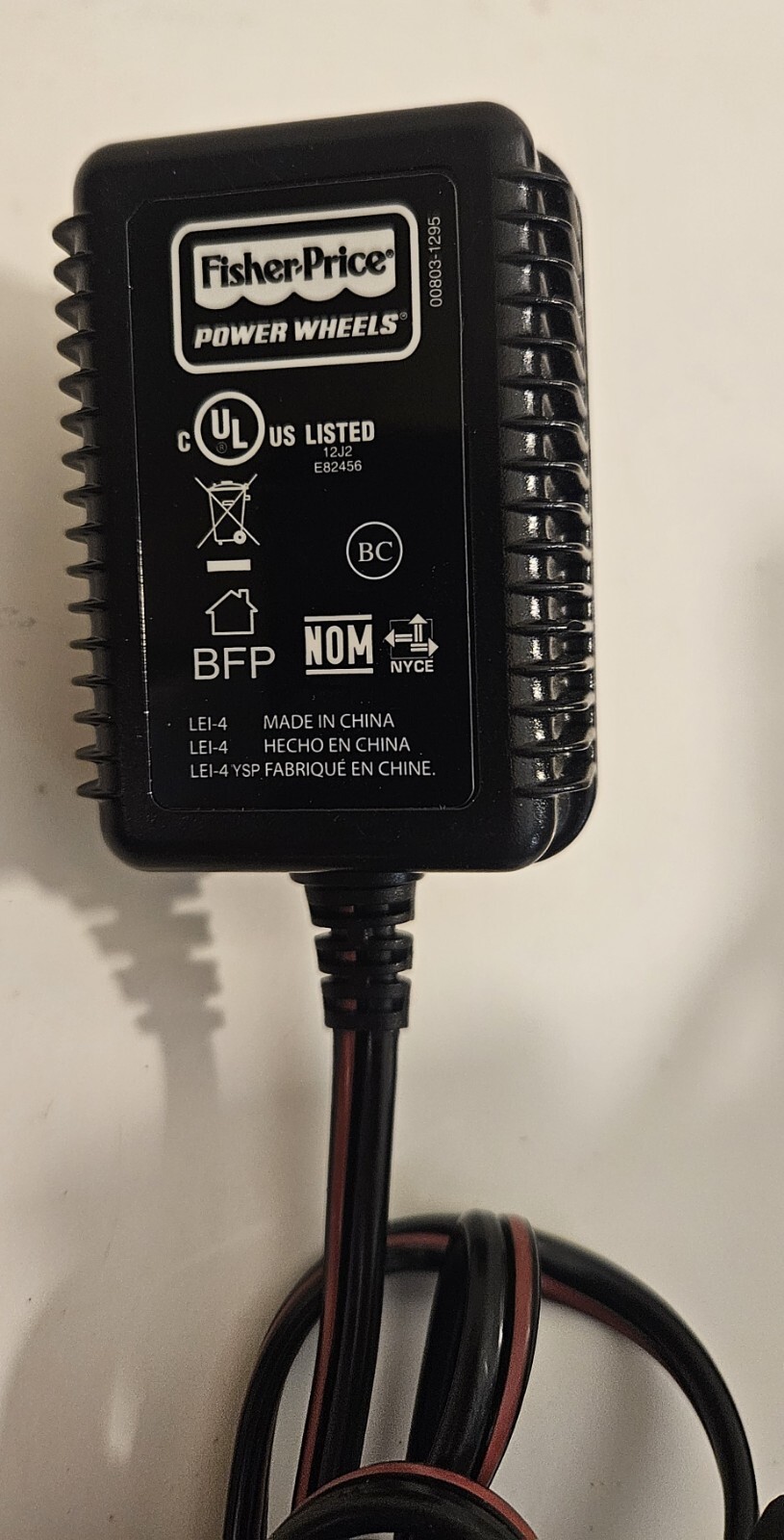 OEM Fisher Price Power Wheels AC/DC Adapter Charger Cord Model 00801-1778