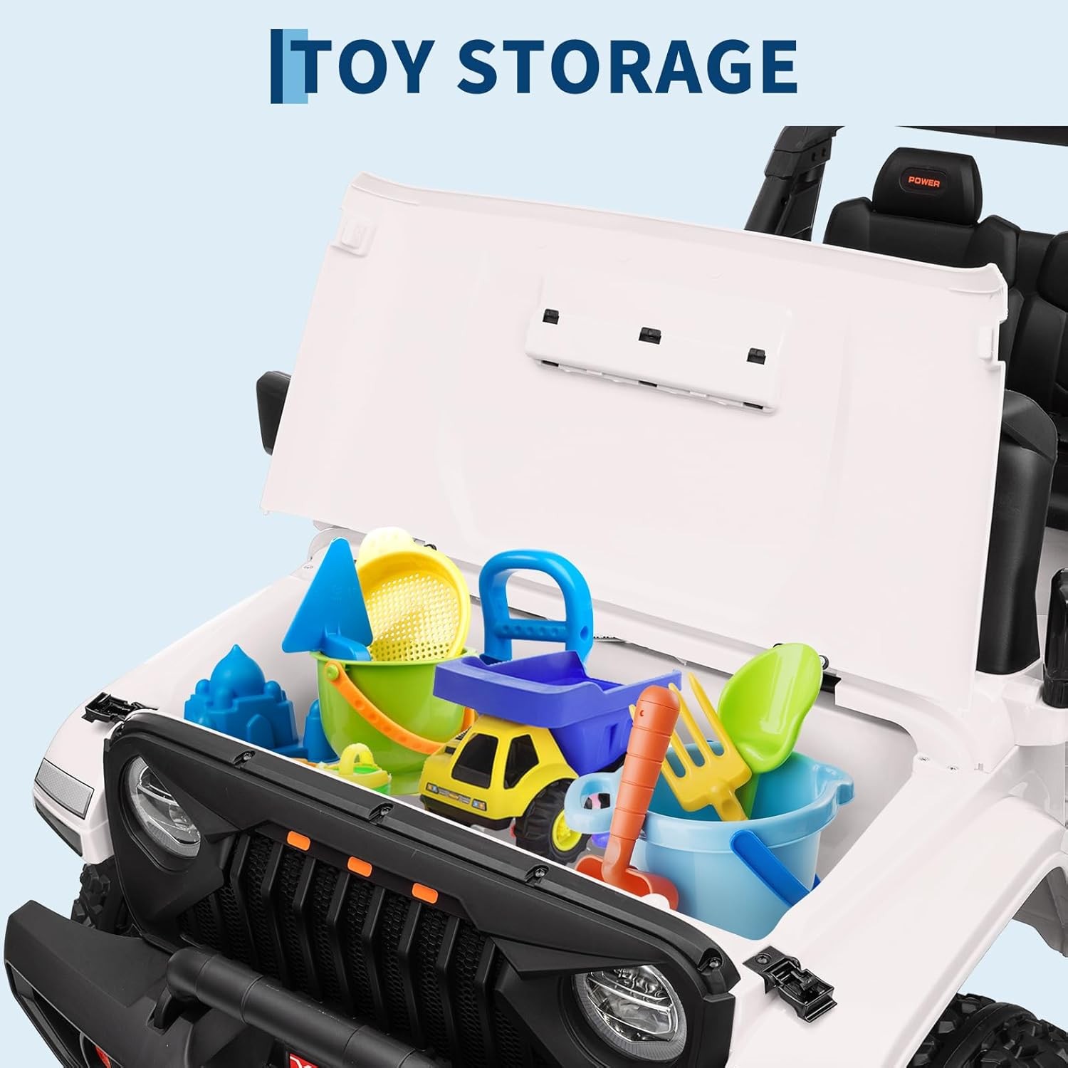 Ride On Toys 2 Seater 24V Toddler Car with Remote Control, Truck w/ 4-Wheeler