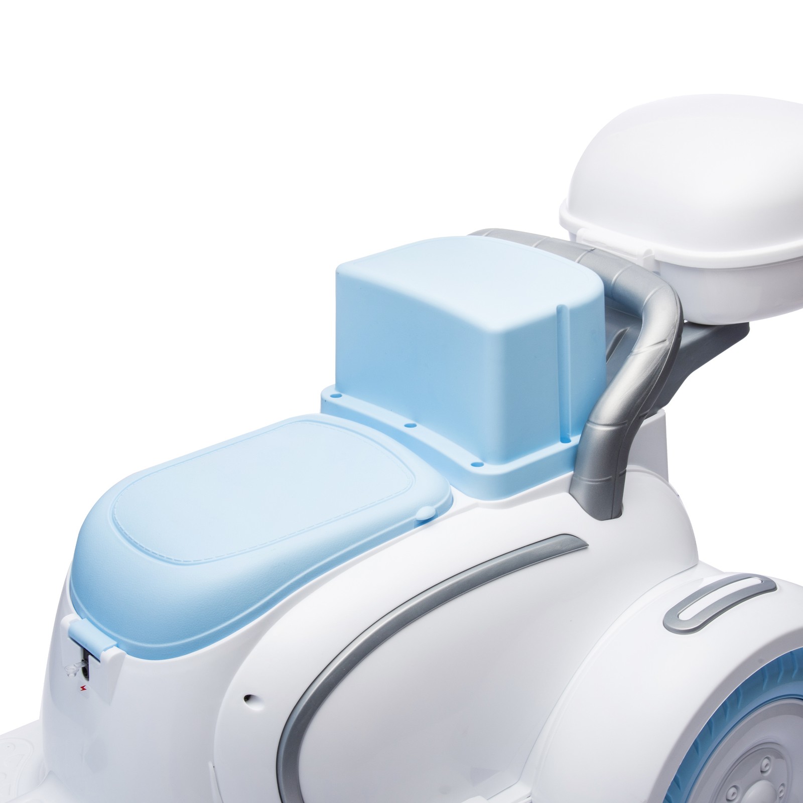 12V Two Motors Kids Ride On Level Up Two-seater 3 Wheel Toy for Kids 3-6 Blue
