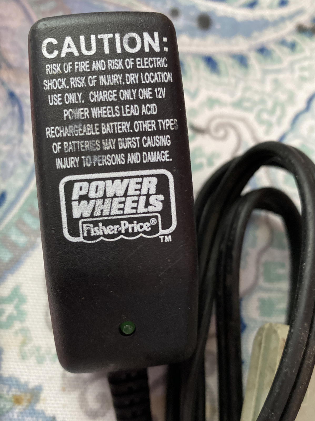 Power Wheels Fisher Price Original 12V Battery Charger Cord 00801-1480 Genuine