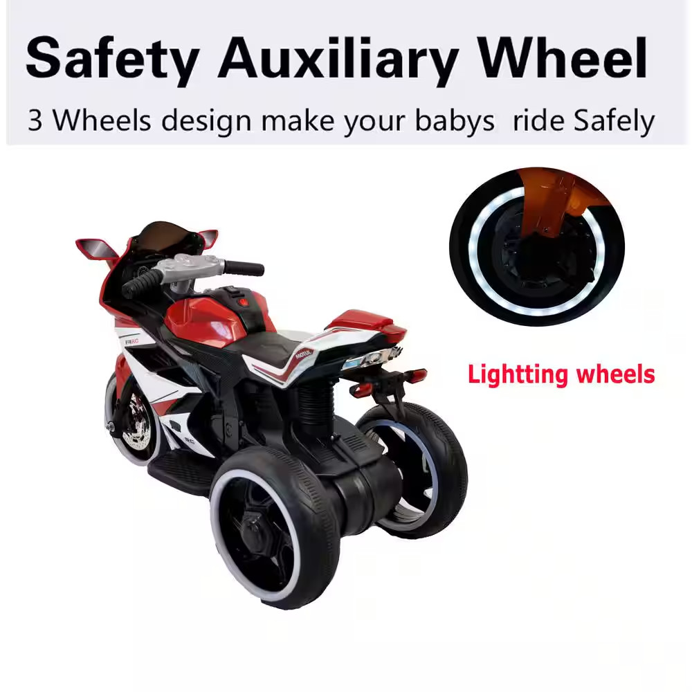 Plastic Red 6-Volt Kids Electric Motorcycle/Kids Toys Motorcycle/Kids Electric C